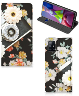 B2Ctelecom Bookcover Samsung Galaxy M51 Smart Cover Vintage Camera