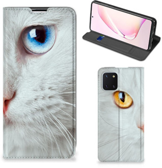 B2Ctelecom Bookcover Samsung Galaxy Note 10 Lite Smart Case Witte Kat