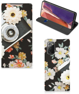 B2Ctelecom Bookcover Samsung Galaxy Note20 Smart Cover Vintage Camera