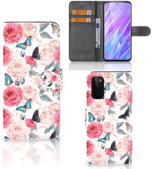 B2Ctelecom Bookcover Samsung Galaxy S20 Hoesje Butterfly Roses