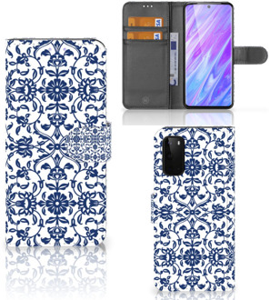 B2Ctelecom Bookcover Samsung Galaxy S20 Hoesje Flower Blue