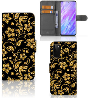 B2Ctelecom Bookcover Samsung Galaxy S20 Hoesje Gouden Bloemen