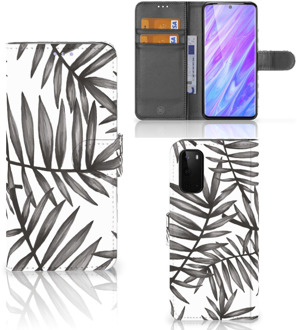 B2Ctelecom Bookcover Samsung Galaxy S20 Hoesje Leaves Grey