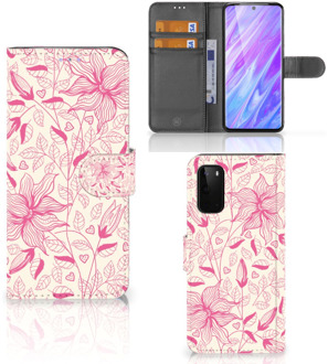 B2Ctelecom Bookcover Samsung Galaxy S20 Hoesje Pink Flowers