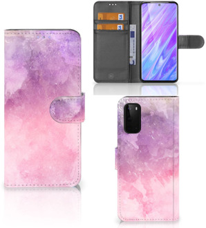 B2Ctelecom Bookcover Samsung Galaxy S20 Hoesje Pink Purple Paint