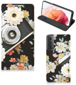 B2Ctelecom Bookcover Samsung Galaxy S21 Smart Cover Vintage Camera