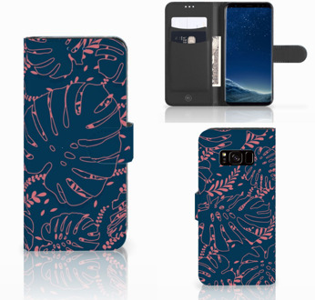 B2Ctelecom Bookcover Samsung Galaxy S8 Design Palm Leaves