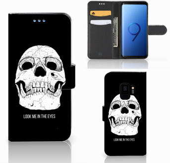 B2Ctelecom Bookcover Samsung Galaxy S9 Skull Eyes