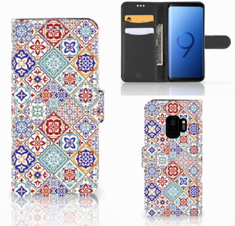 B2Ctelecom Bookcover Samsung Galaxy S9 Tiles Color