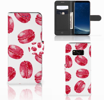 B2Ctelecom Bookcover Samsung S8 Design Pink Macarons