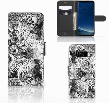 B2Ctelecom Bookcover Samsung S8 Design Skulls Angel