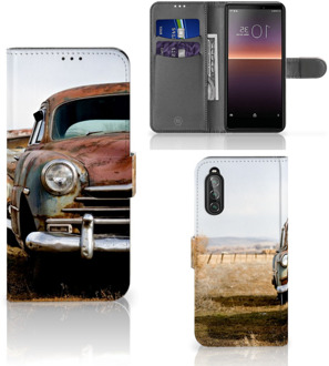 B2Ctelecom Bookcover Sony Xperia 10 II Telefoonhoesje Vintage Auto