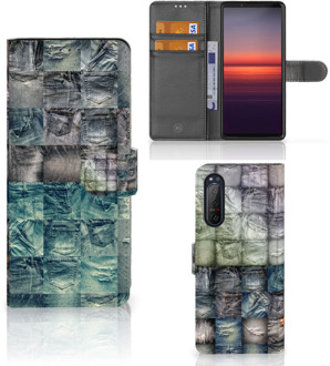 B2Ctelecom Bookcover Sony Xperia 5II Telefoonhoesje Spijkerbroeken