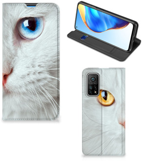 B2Ctelecom Bookcover Xiaomi Mi 10T | 10T Pro Smart Case Witte Kat