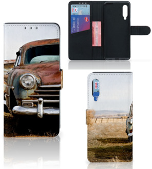 B2Ctelecom Bookcover Xiaomi Mi 9 Telefoonhoesje Vintage Auto