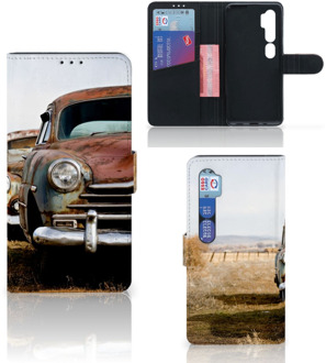 B2Ctelecom Bookcover Xiaomi Mi Note 10 Pro Telefoonhoesje Vintage Auto