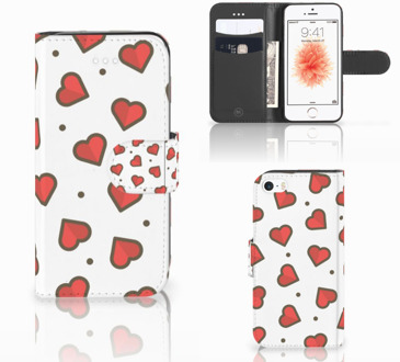 B2Ctelecom Bookhoesje iPhone 5s | SE Hearts