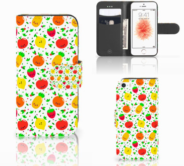 B2Ctelecom Bookhoesje iPhone SE Fruits