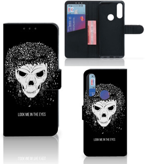 B2Ctelecom Bookstyle Case Alcatel 1S 2020 Telefoonhoesje met Tekst Skull Hair