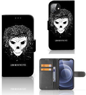 B2Ctelecom Bookstyle Case Apple iPhone 12 Mini Telefoonhoesje met Tekst Skull Hair