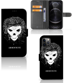 B2Ctelecom Bookstyle Case Apple iPhone 12 Pro Max Telefoonhoesje met Tekst Skull Hair