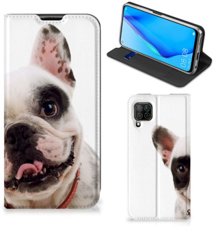 B2Ctelecom Bookstyle Case Huawei P40 Lite Smart Cover Franse Bulldog