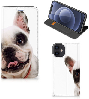 B2Ctelecom Bookstyle Case iPhone 12 Mini Smart Cover Franse Bulldog