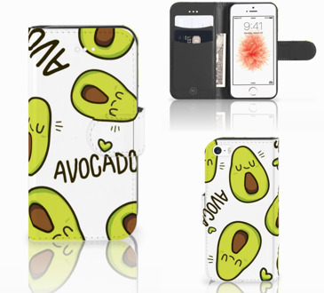 B2Ctelecom Bookstyle Case iPhone SE Avocado Singing