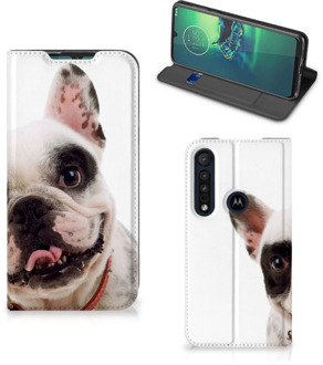 B2Ctelecom Bookstyle Case Motorola G8 Plus Smart Cover Franse Bulldog