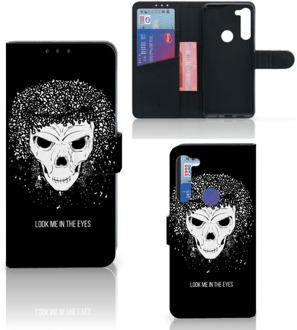 B2Ctelecom Bookstyle Case Motorola G8 Power Telefoonhoesje met Tekst Skull Hair