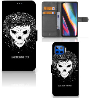 B2Ctelecom Bookstyle Case Motorola Moto G 5G Plus Telefoonhoesje met Tekst Skull Hair