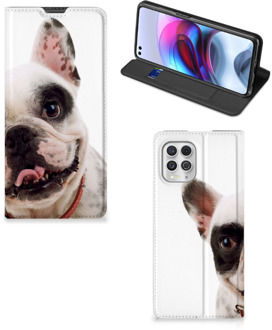 B2Ctelecom Bookstyle Case Motorola Moto G100 Smart Cover Franse Bulldog