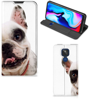 B2Ctelecom Bookstyle Case Motorola Moto G9 Play Smart Cover Franse Bulldog