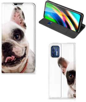 B2Ctelecom Bookstyle Case Motorola Moto G9 Plus Smart Cover Franse Bulldog