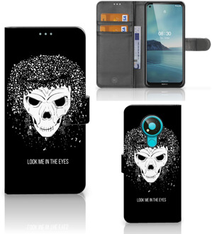 B2Ctelecom Bookstyle Case Nokia 3.4 Telefoonhoesje met Tekst Skull Hair