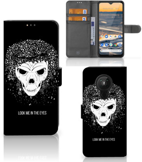 B2Ctelecom Bookstyle Case Nokia 5.3 Telefoonhoesje met Tekst Skull Hair