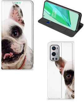 B2Ctelecom Bookstyle Case OnePlus 9 Pro Smart Cover Franse Bulldog