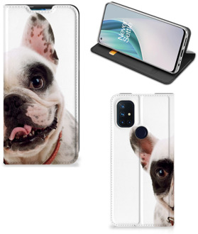 B2Ctelecom Bookstyle Case OnePlus Nord N10 5G Smart Cover Franse Bulldog