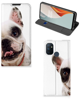 B2Ctelecom Bookstyle Case OnePlus Nord N100 Smart Cover Franse Bulldog