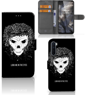 B2Ctelecom Bookstyle Case OnePlus Nord Telefoonhoesje met Tekst Skull Hair