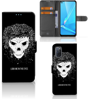 B2Ctelecom Bookstyle Case OPPO A72 | OPPO A52 Telefoonhoesje met Tekst Skull Hair