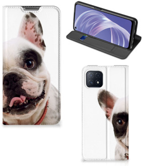 B2Ctelecom Bookstyle Case OPPO A73 5G Smart Cover Franse Bulldog