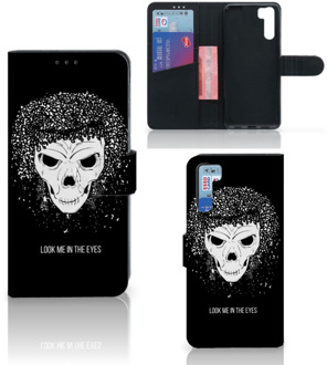 B2Ctelecom Bookstyle Case OPPO A91 | Reno3 Telefoonhoesje met Tekst Skull Hair