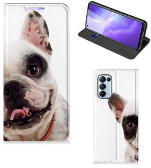 B2Ctelecom Bookstyle Case OPPO Find X3 Lite Smart Cover Franse Bulldog