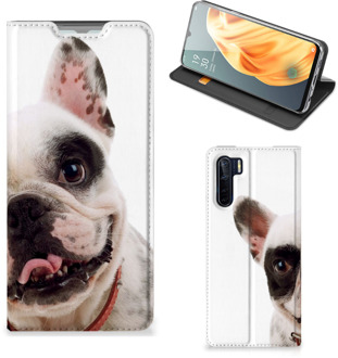 B2Ctelecom Bookstyle Case OPPO Reno3 | A91 Smart Cover Franse Bulldog