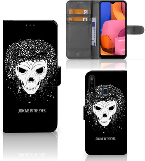 B2Ctelecom Bookstyle Case Samsung Galaxy A20s Telefoonhoesje met Tekst Skull Hair