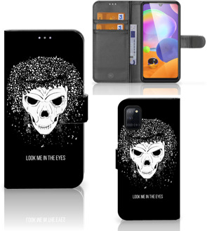 B2Ctelecom Bookstyle Case Samsung Galaxy A31 Telefoonhoesje met Tekst Skull Hair