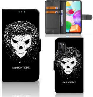 B2Ctelecom Bookstyle Case Samsung Galaxy A41 Telefoonhoesje met Tekst Skull Hair