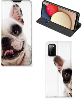 B2Ctelecom Bookstyle Case Samsung Galaxy M02s | A02s Smart Cover Franse Bulldog