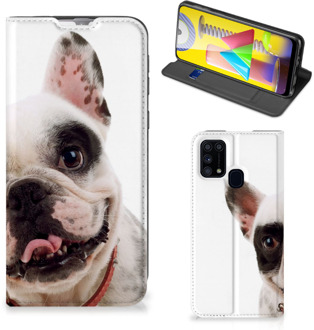 B2Ctelecom Bookstyle Case Samsung Galaxy M31 Smart Cover Franse Bulldog